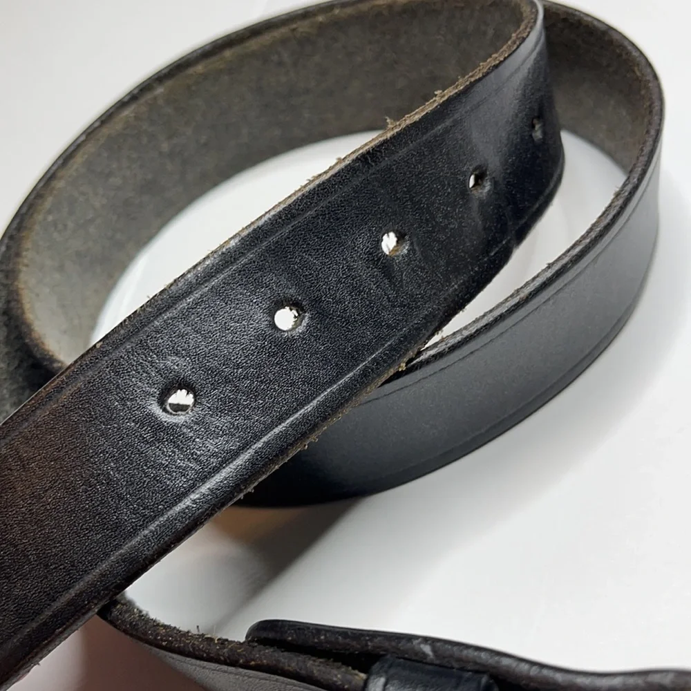 Triple K Black Leather Belt Size 40